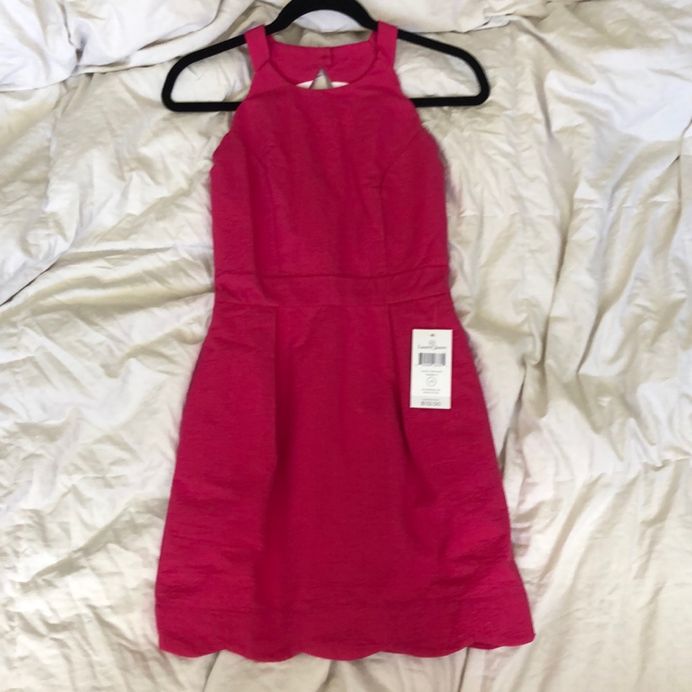 Lauren James hot pink dress